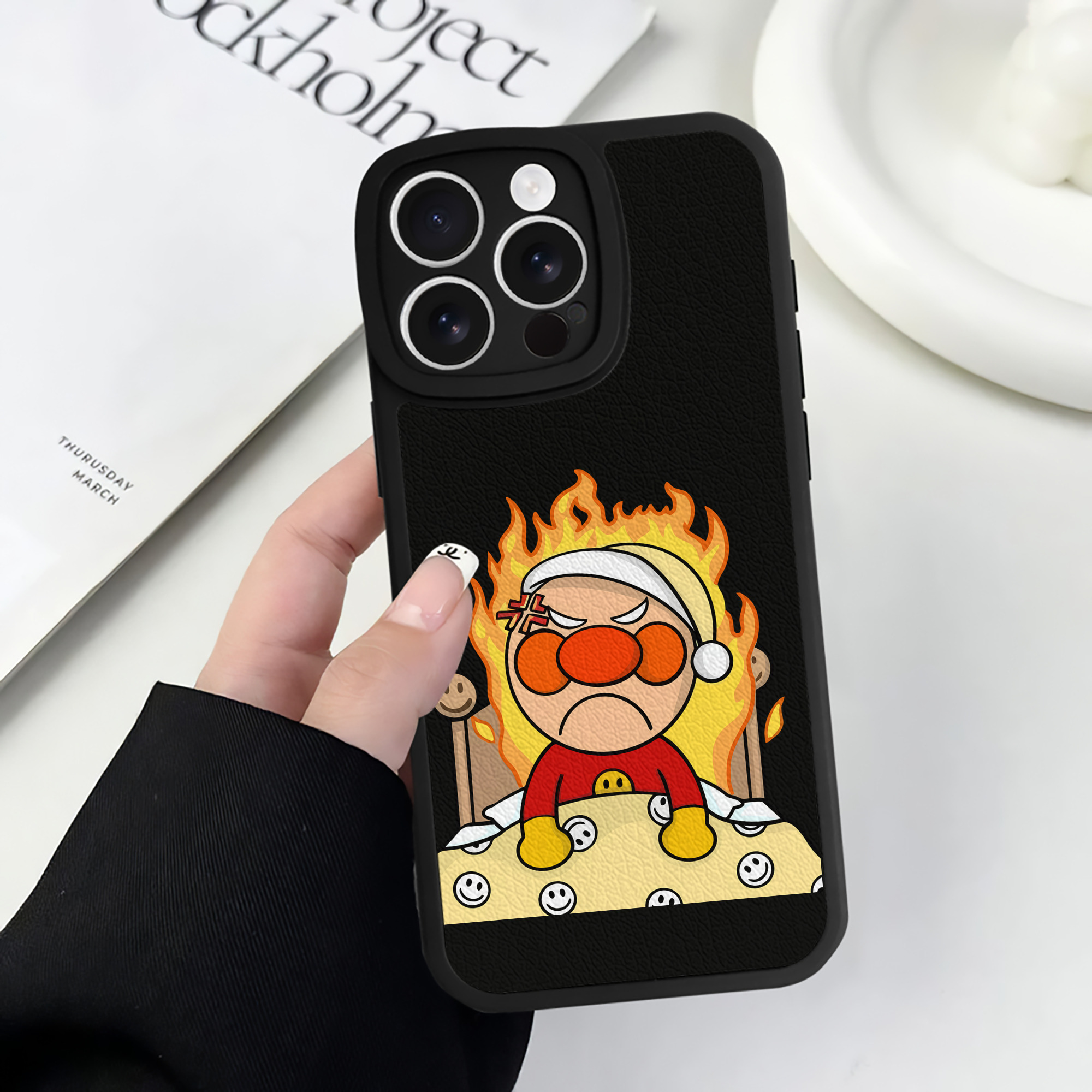 （画像用） アンパンマン Anpanman 【iPhone 16シリーズ対応】シリコンスマホケース（レザー調） 材質：シリコン